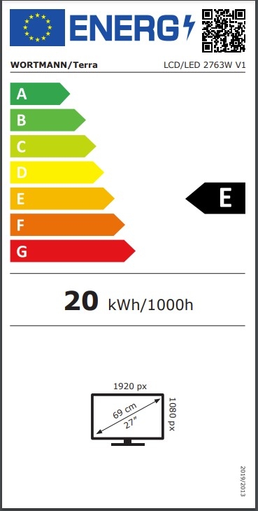 Wortmann TERRA LED 2763W PV - GREENLINE PLUS - LED-Monitor - 68.6 cm (27") - 1920 x 1080 Full HD (10