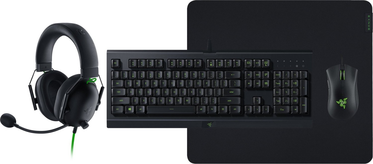 Razer Power Up Gaming-Bundle V2 DE, Cynosa Lite Tastatur, Death Adder Essential Maus, BlackShark V2