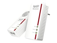 AVM FRITZ!Powerline 1260E - WLAN Set - Bridge - GigE, HomePlug AV (HPAV) 2.0, IEEE 1901 - 802.11a/b/