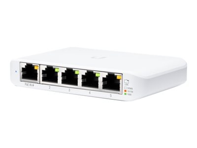 Ubiquiti UniFi Switch USW Flex Mini - Switch - Smart - 4 x 10/100/1000 + 1 x 10/100/1000 (PoE+) - De