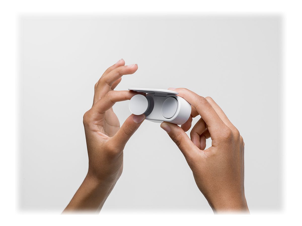Microsoft Surface Earbuds - True Wireless-Kopfhörer mit Mikrofon - Ohrstöpsel - Bluetooth - Glacier