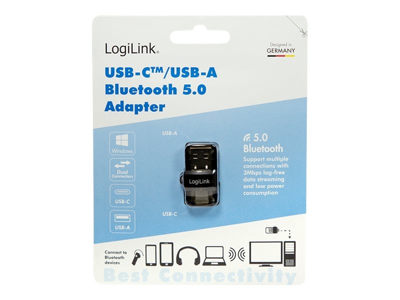 LogiLink Bluetooth 5.0 Adapter, USB 3.2, USB-A und USB-C