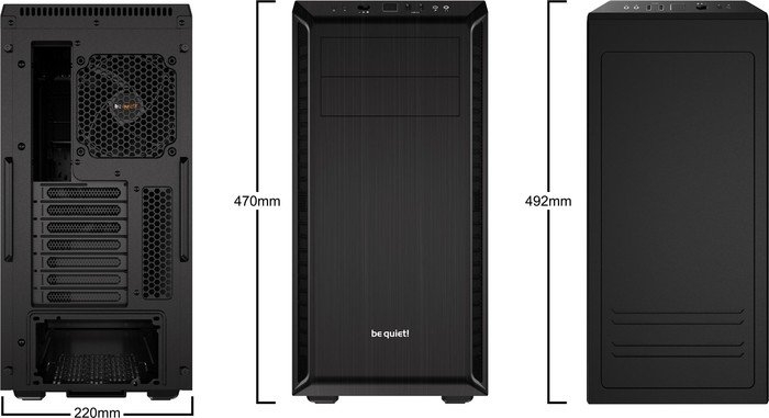 be quiet! PURE BASE 600 - Tower - ATX - ohne Netzteil (ATX / PS/2) - Schwarz - USB/Audio