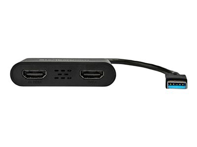 StarTech.com USB 3.0 to Dual HDMI Adapter, 1x 4K 30Hz & 1x 1080p, External Video & Graphics Card, US
