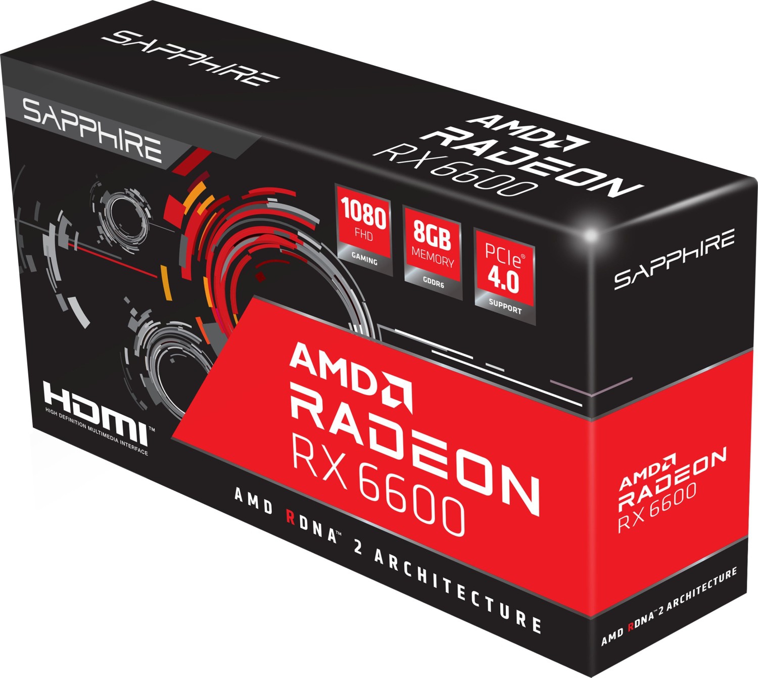 Sapphire Pulse Radeon RX 6600 - Grafikkarten - Radeon RX 6600 - 8 GB GDDR6 - PCIe 4.0 x8 - HDMI