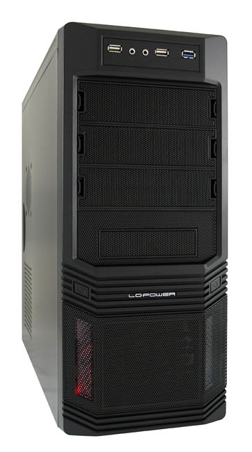 LC Power Pro-Line PRO-925B - Midi Tower - ATX 600 Watt ( ATX12V 2.31 ) - Schwarz, Mesh Black - USB/A