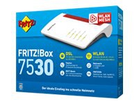 AVM FRITZ!Box 7530 AX - WLAN 6 (AX) - Wireless Router - DSL-Modem - 4-Port-Switch - GigE - 802.11a/b