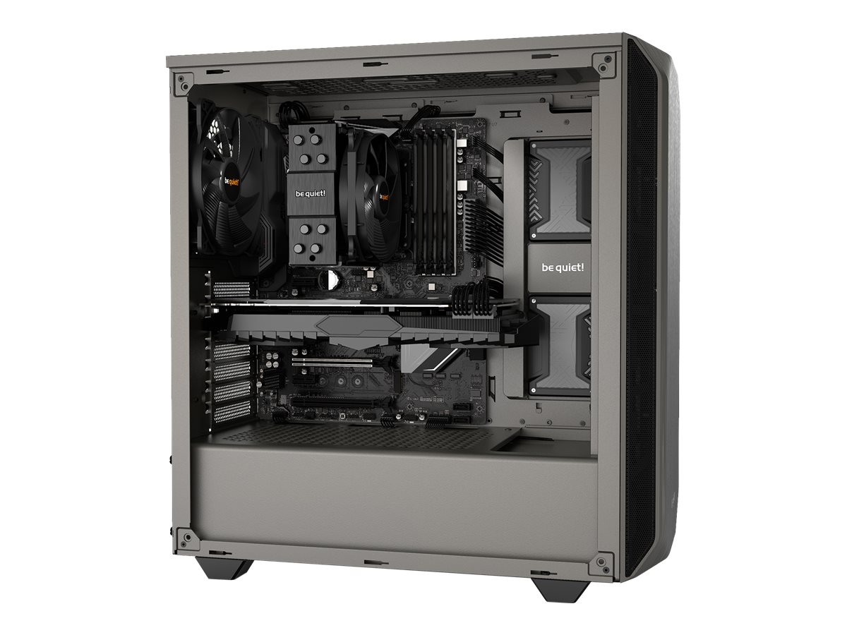 be quiet! Pure Base 500 - Tower - ATX - ohne Netzteil (ATX / PS/2) - metallisch grau - USB/Audio