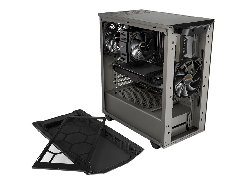 be quiet! Pure Base 500 - Tower - ATX - ohne Netzteil (ATX / PS/2) - metallisch grau - USB/Audio