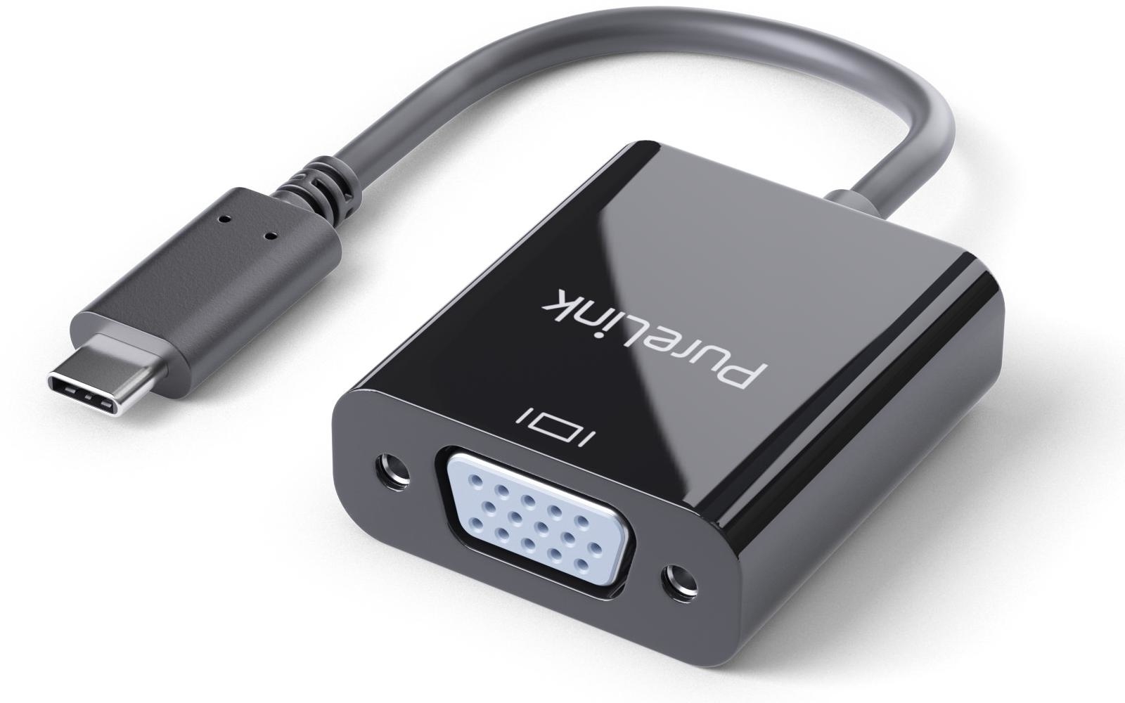 USB-C auf VGA Adapter - 1200p - iSerie 0,10m - schwarz