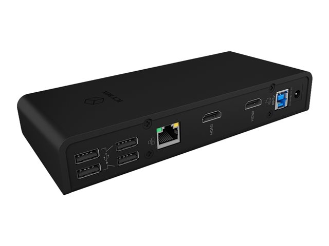 RaidSonic ICY BOX IB-DK2251AC - Dockingstation - USB-C / USB 3.0 - 2 x HDMI - GigE